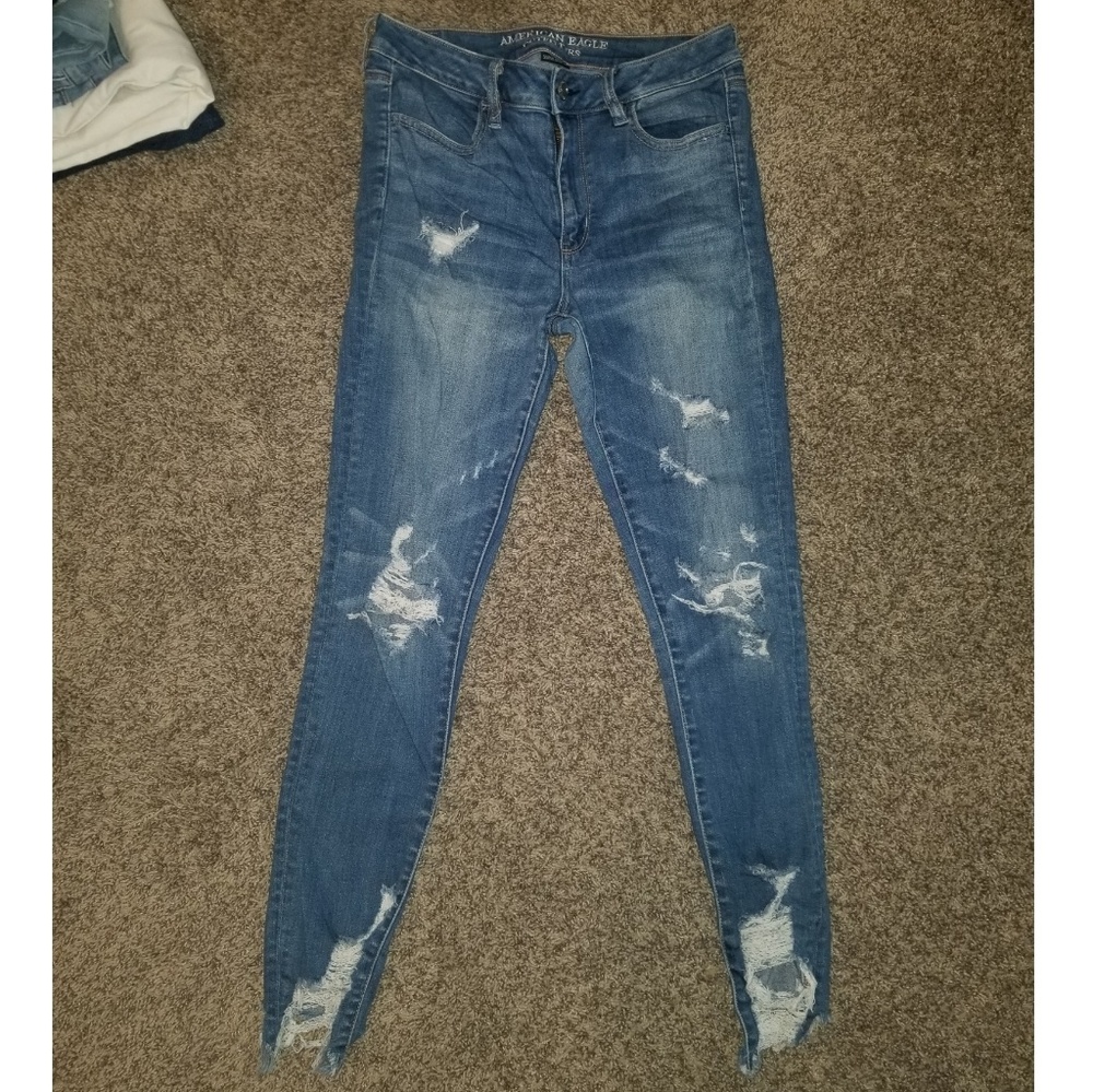 AE Destroyed Skinny Jeggings